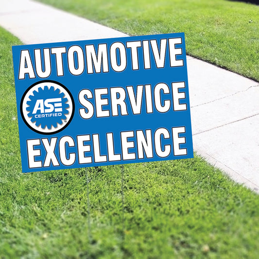 Automotive service Excellence Coroplast Yard Sign