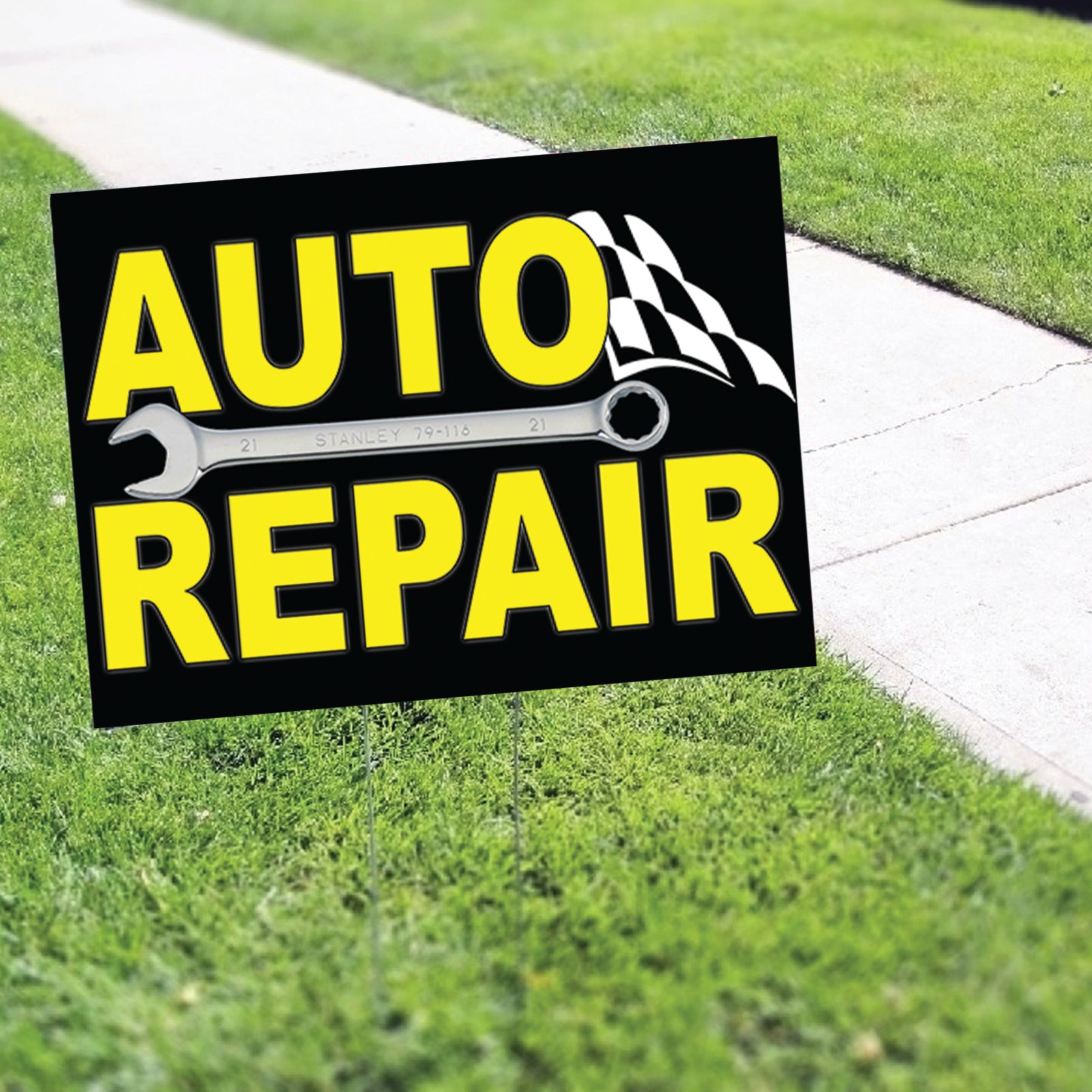 Auto Repair Coroplast Yard Sign