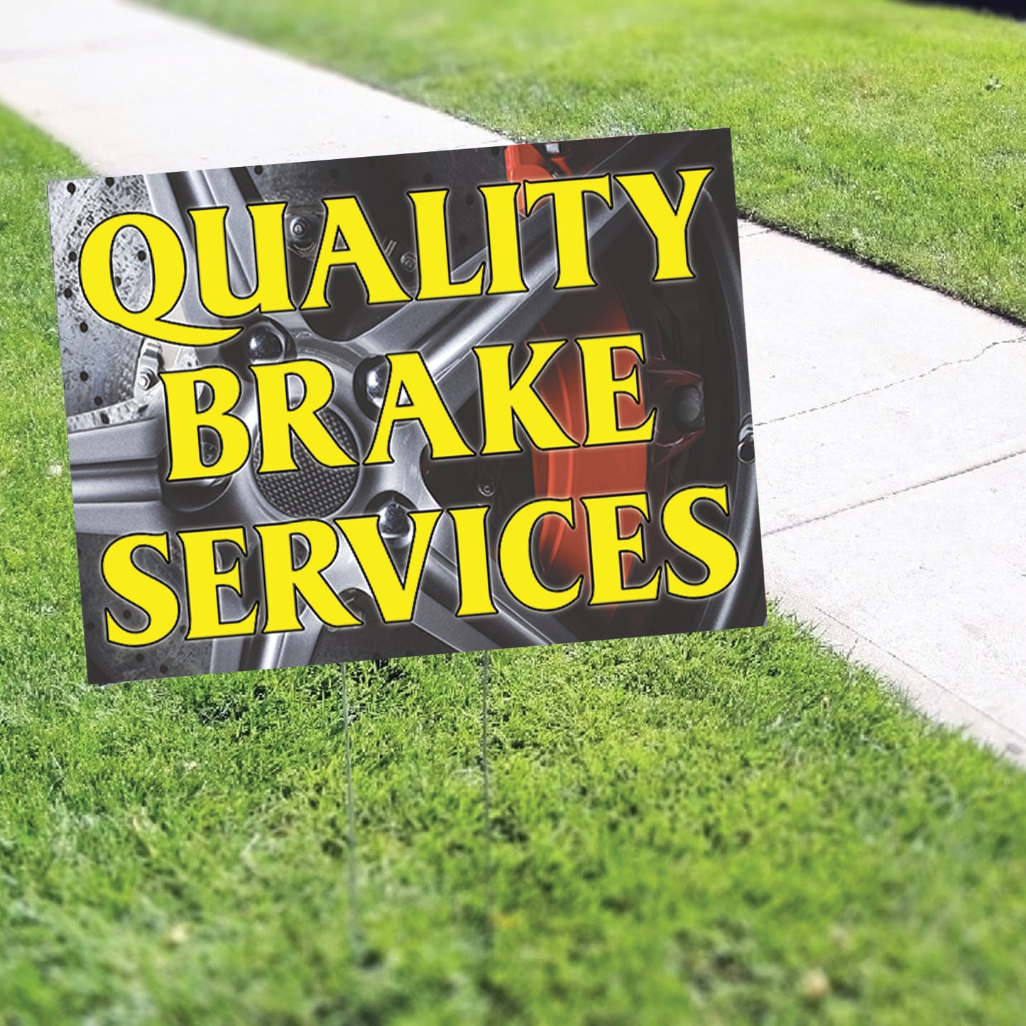 Quality Brake Service Coroplast Yard Sign