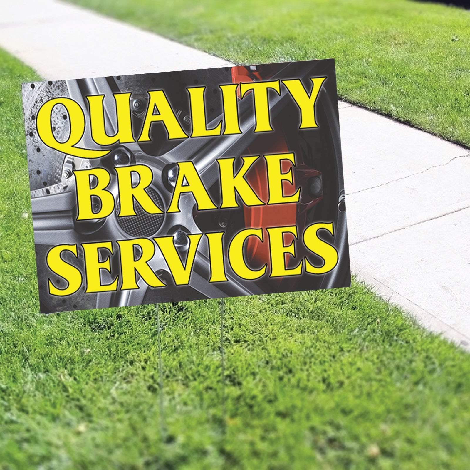 Quality Brake Service Coroplast Yard Sign