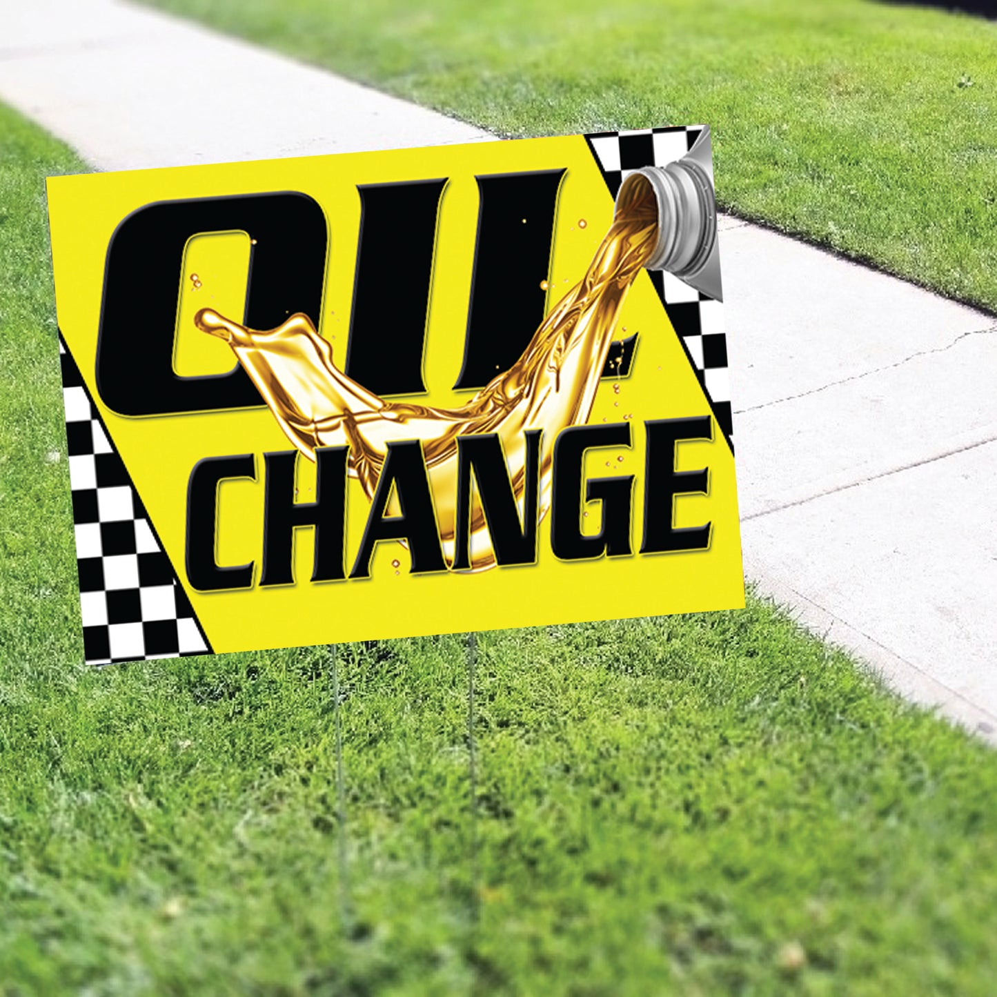 Oil Change Coroplast Yard Sign