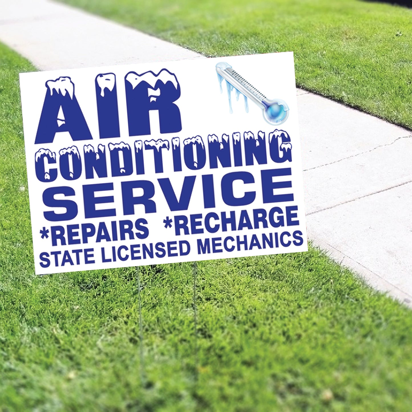 Air Conditioning Service Coroplast Yard Sign