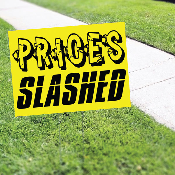 Prices Slashed Coroplast Yard Sign - Sign Fever