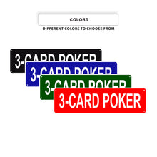 3-Card Poker Aluminum Street Signs