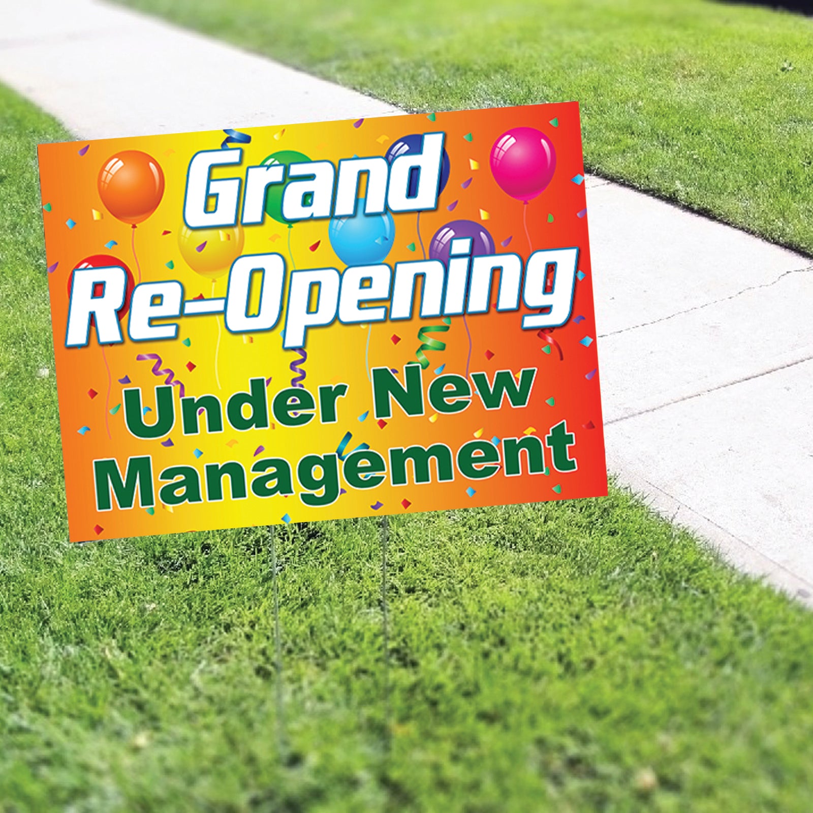 Grand Re-Opening Coroplast Yard Sign – Sign Fever