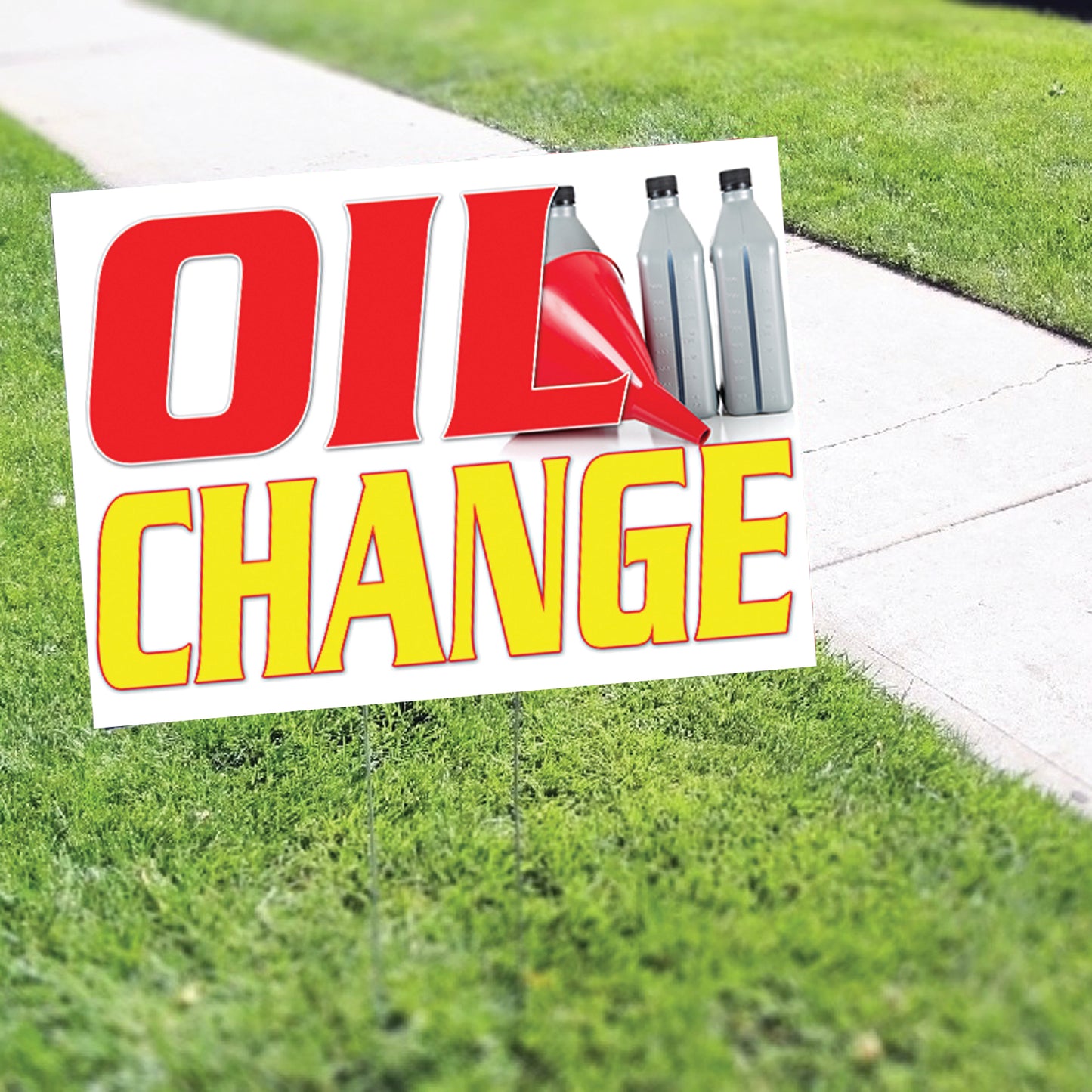 Oil Change Service Coroplast Yard Sign