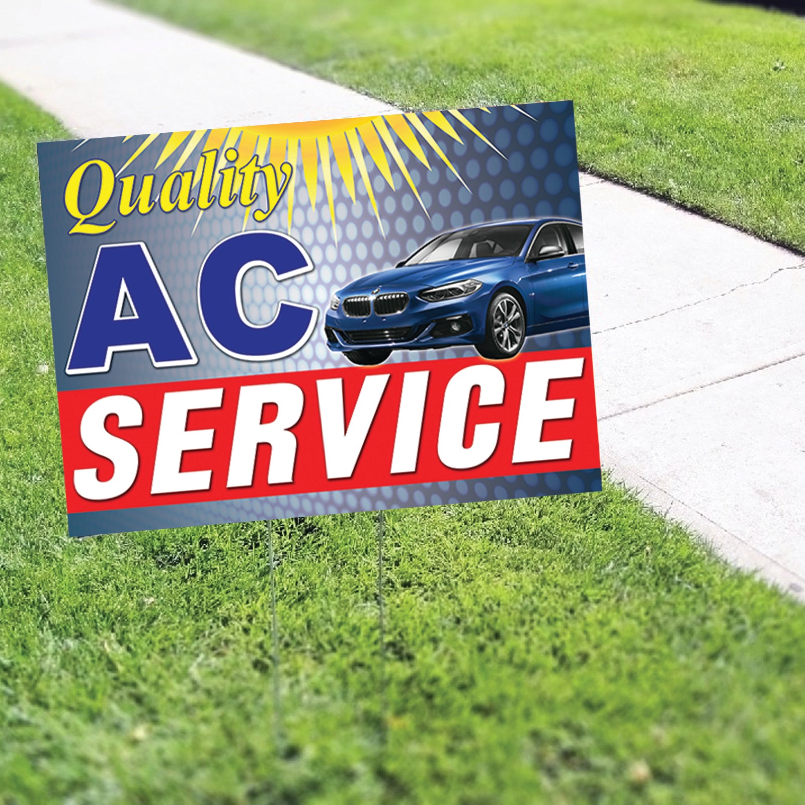 Quality AC Service Coroplast Yard Sign