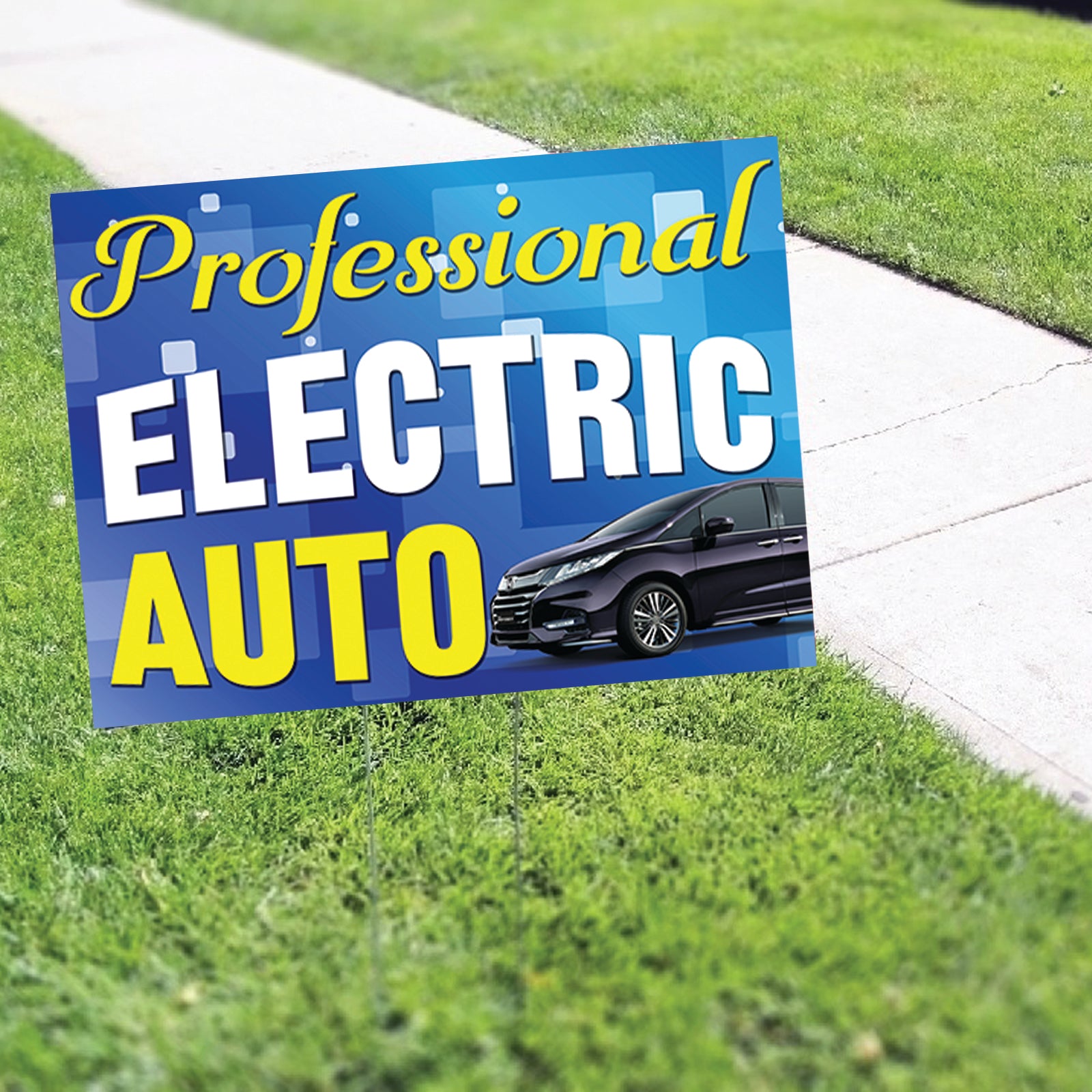 Professional Electric Auto Coroplast Yard Sign – Sign Fever