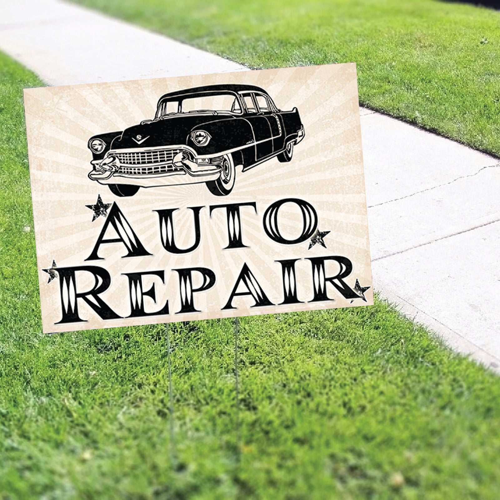 Auto Repair Coroplast Yard Sign