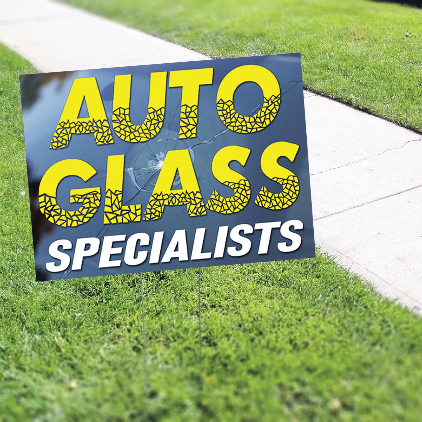 Auto Glass Specialists Coroplast Yard Sign
