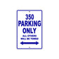 350 Motorcycle Bike Parking Only All Others Will Be Towed Metal Sign Plate