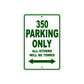 350 Motorcycle Bike Parking Only All Others Will Be Towed Sign Plate