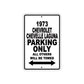 3 Chevrolet Chevelle Laguna Car Parking Only All Others Will Be Towed Metal Sign 