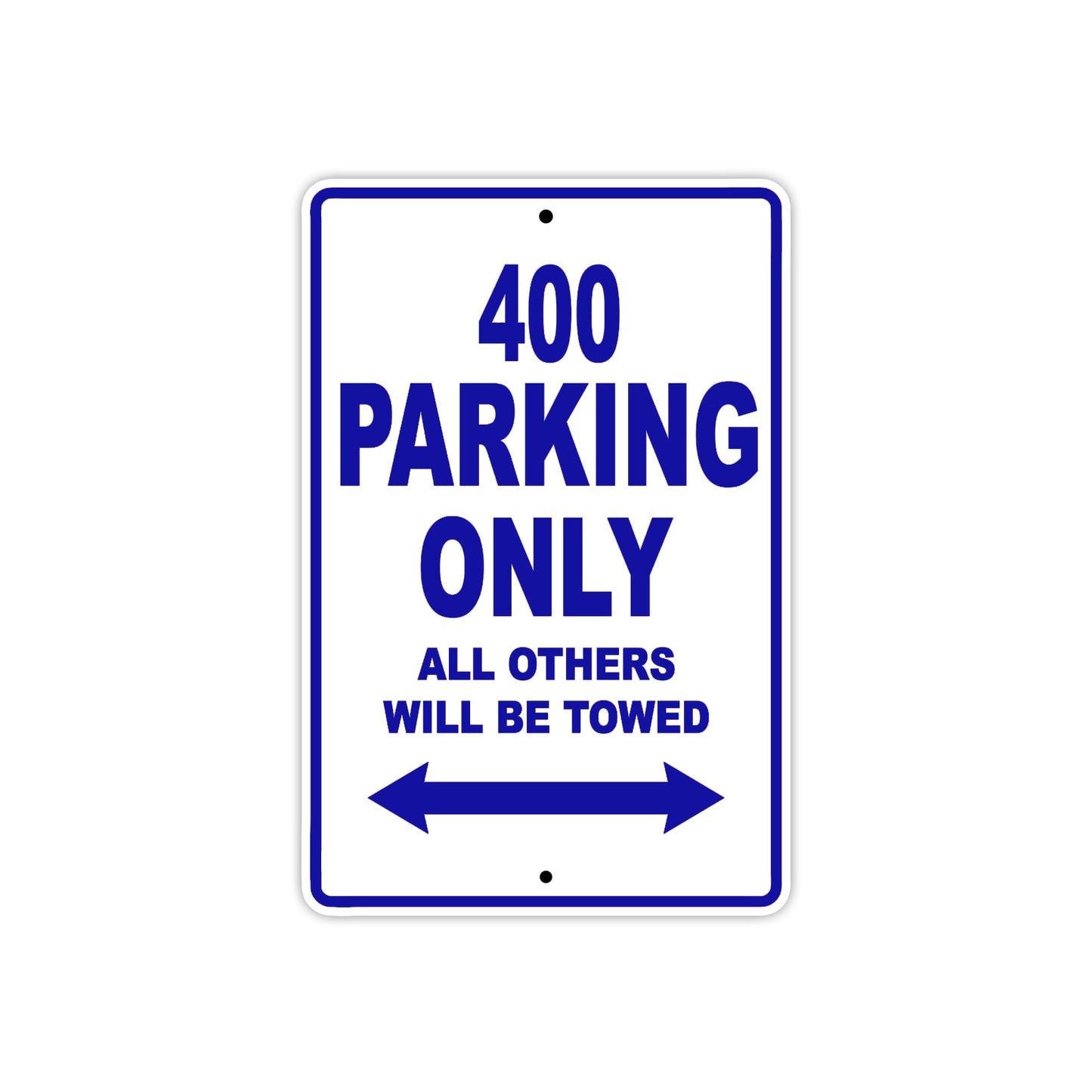 400 Motorcycle Parking Only All Others Will Be Towed Metal Sign Plate