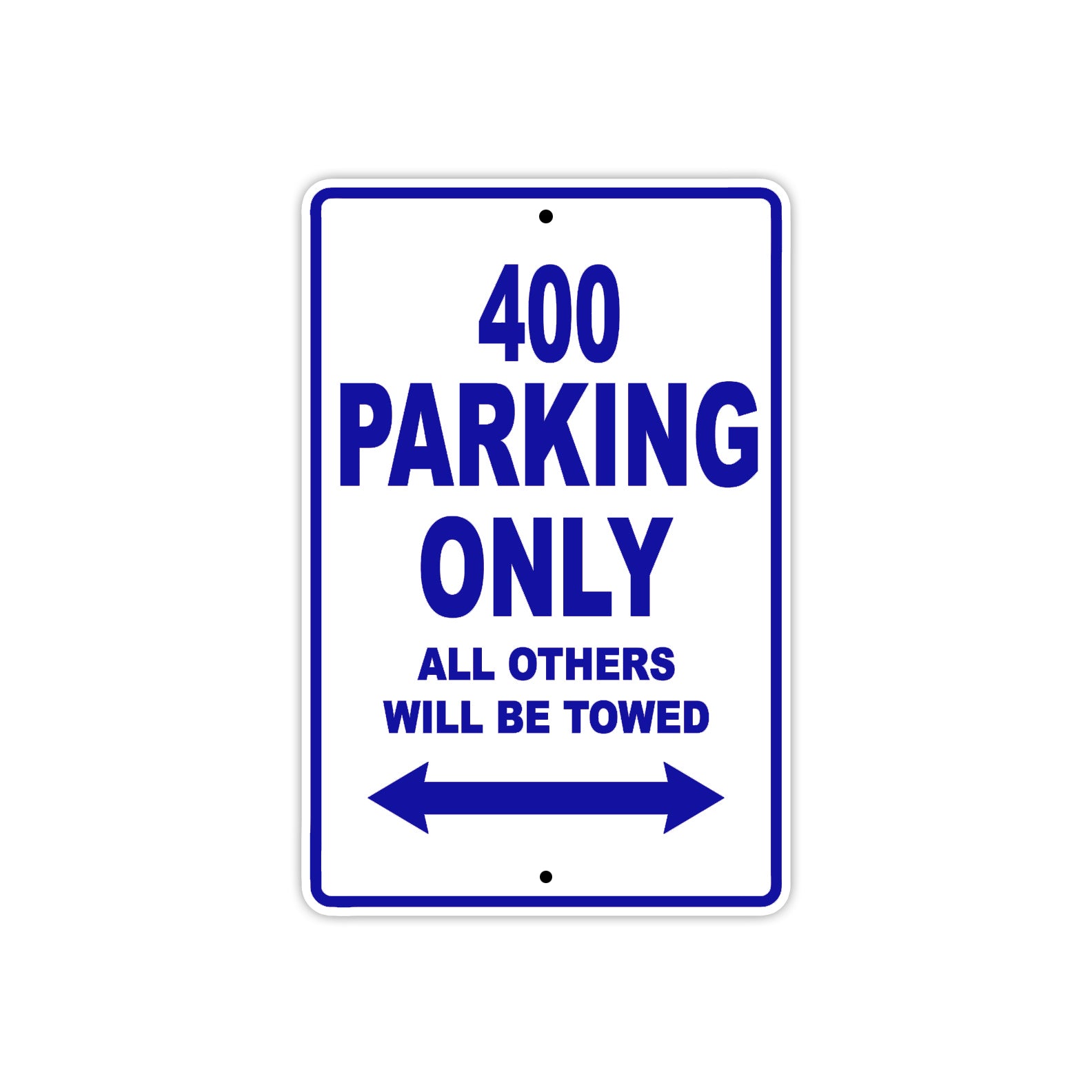 400 Motorcycle Parking Only All Others Will Be Towed Metal Sign Plate