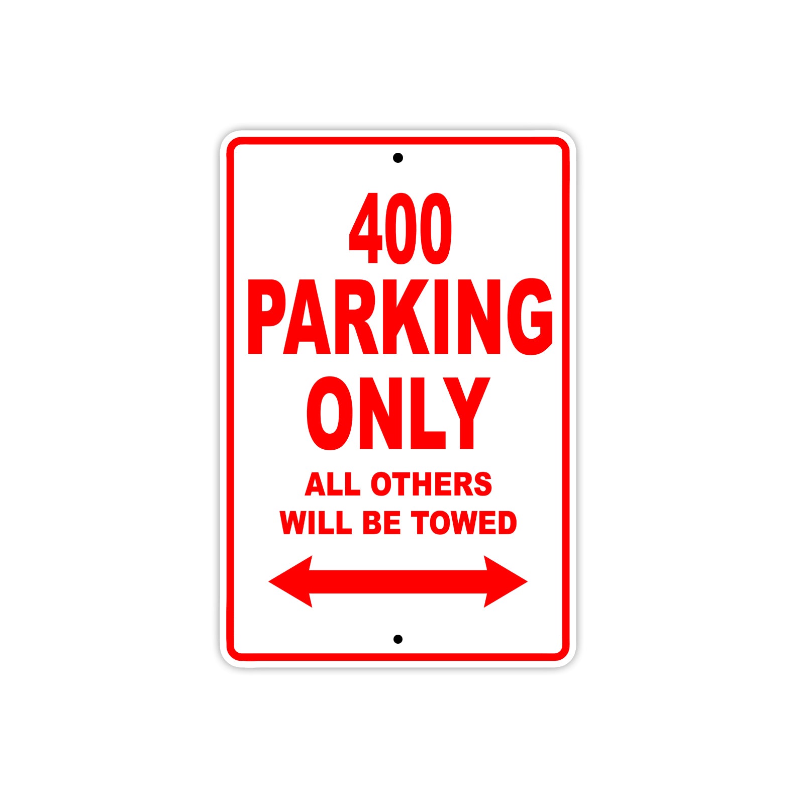 400 Motorcycle Parking Only All Others Will Be Towed Sign