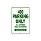 400 Motorcycle Parking Only All Others Will Be Towed Sign Plate