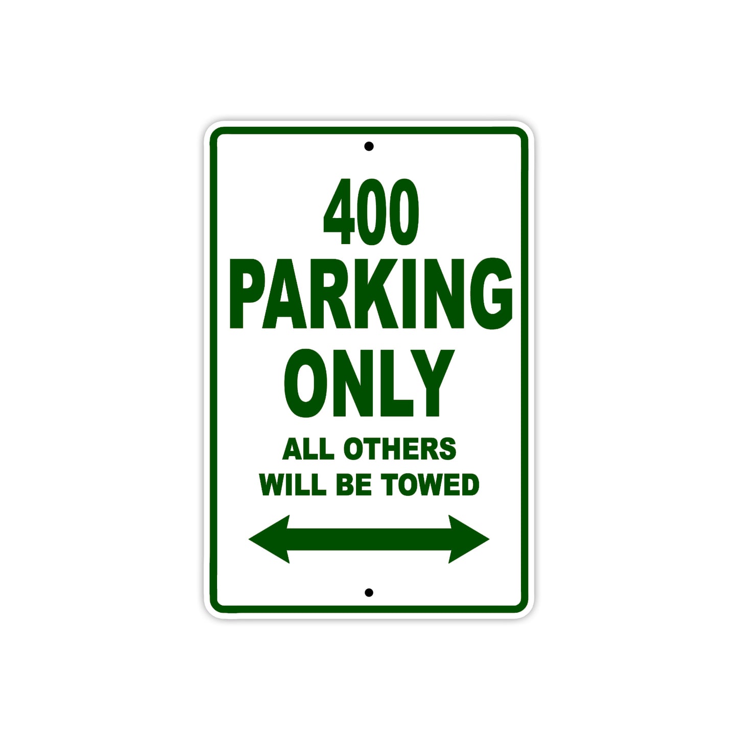 400 Motorcycle Parking Only All Others Will Be Towed Sign Plate
