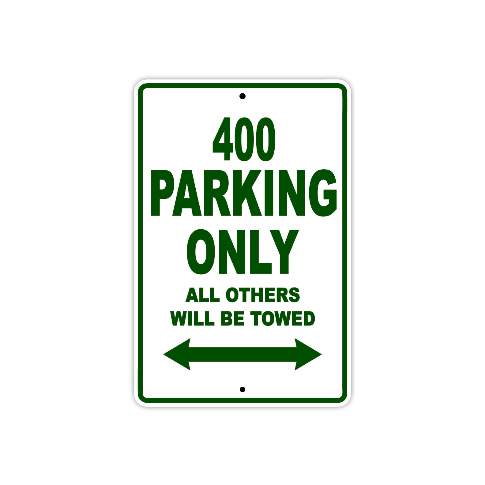 400 Motorcycle Parking Only All Others Will Be Towed Sign Plate