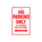 450 Motorcycle Bike Parking Only All Others Will Be Towed Sign