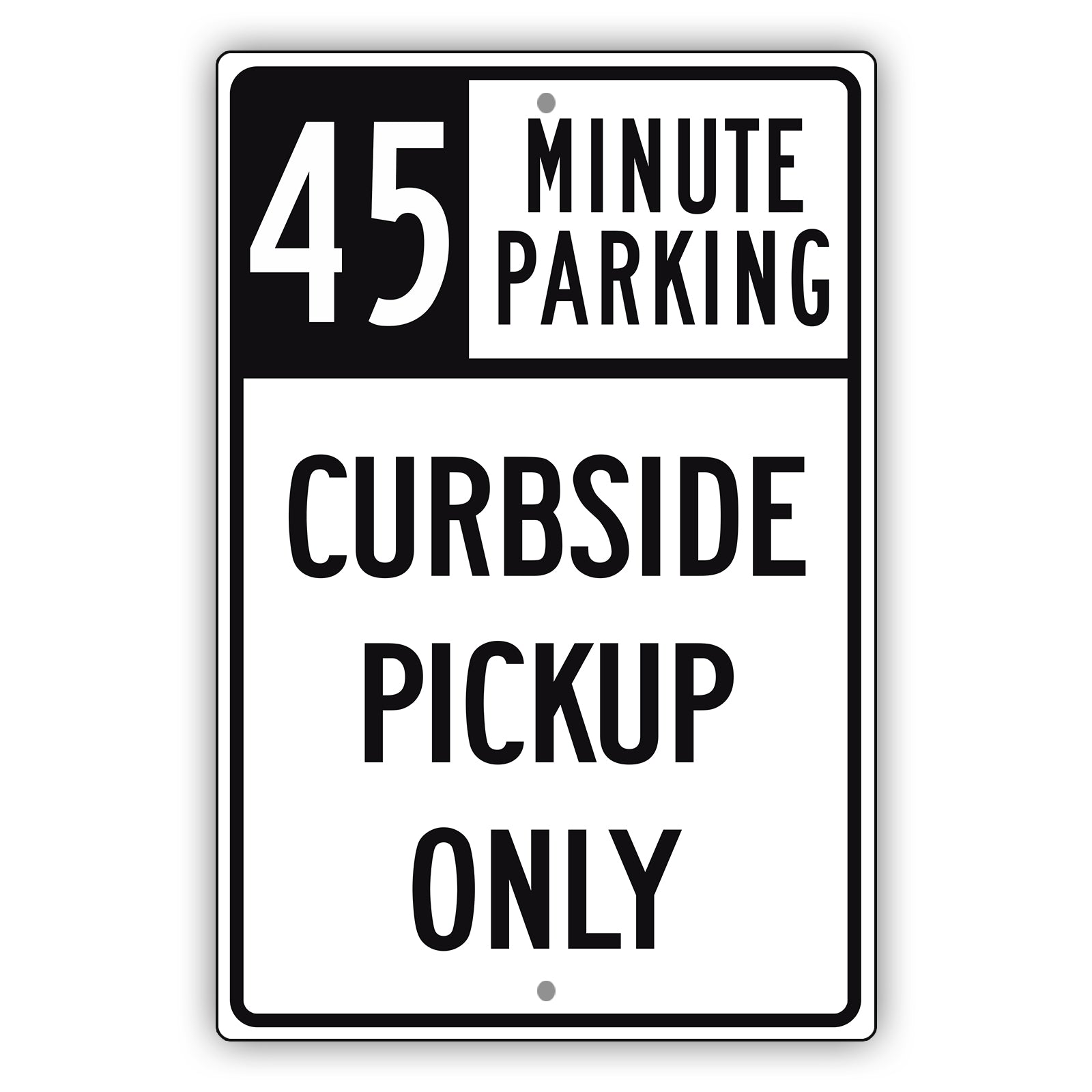 45 Minute Parking Curbside Pickup Only