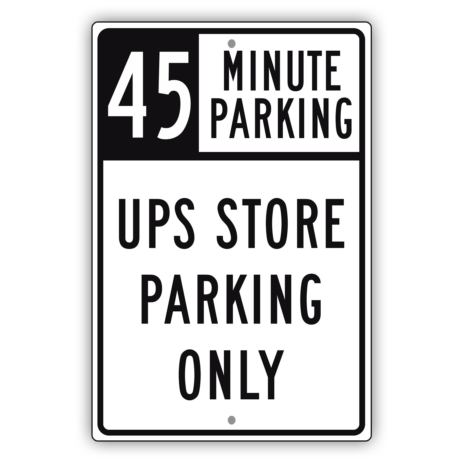 45 Minute Parking UPS Store Parking Only