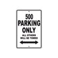 500 Motorcycle Parking Only All Others Will Be Towed Metal Sign 