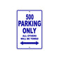 500 Motorcycle Parking Only All Others Will Be Towed Metal Sign Plate