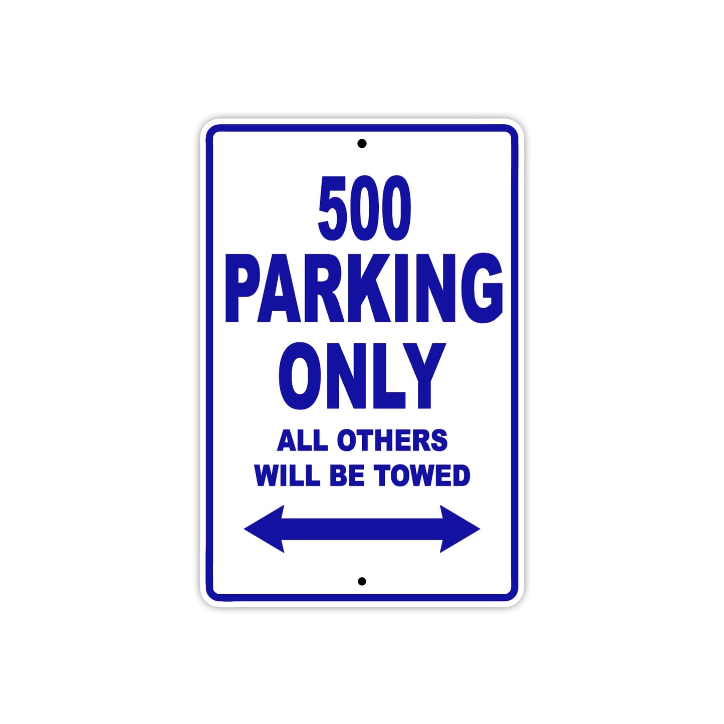 500 Motorcycle Parking Only All Others Will Be Towed Metal Sign Plate