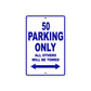 50 Motorcycle Parking Only All Others Will Be Towed Metal Sign Plate