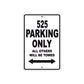 525 Motorcycle Parking Only All Others Will Be Towed Metal Sign  