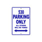 530 Motorcycle Parking Only All Others Will Be Towed Metal Sign Plate