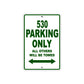 530 Motorcycle Parking Only All Others Will Be Towed Sign Plate