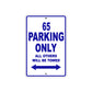 65 Motorcycle Parking Only All Others Will Be Towed Metal Sign Plate