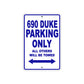 690 Duke Motorcycle Parking Only All Others Will Be Towed Metal Sign Plate