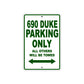 690 Duke Motorcycle Parking Only All Others Will Be Towed Sign Plate