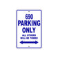 690 Motorcycle Parking Only All Others Will Be Towed Metal Sign Plate