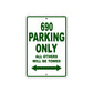 690 Motorcycle Parking Only All Others Will Be Towed Sign Plate