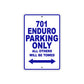 701 Enduro Motorcycle Bike Parking Only All Others Will Be Towed Metal Sign Plate