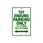 701 Enduro Motorcycle Bike Parking Only All Others Will Be Towed Sign Plate