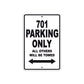 701 Motorcycle Bike Parking Only All Others Will Be Towed Metal Sign  