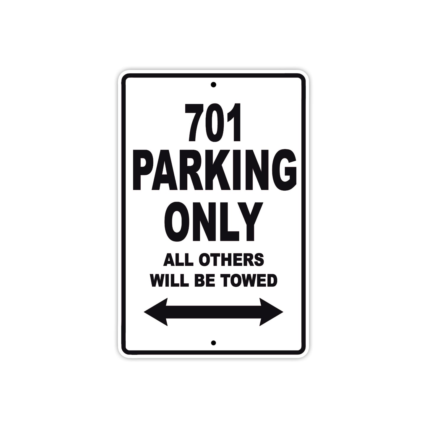 701 Motorcycle Bike Parking Only All Others Will Be Towed Metal Sign  