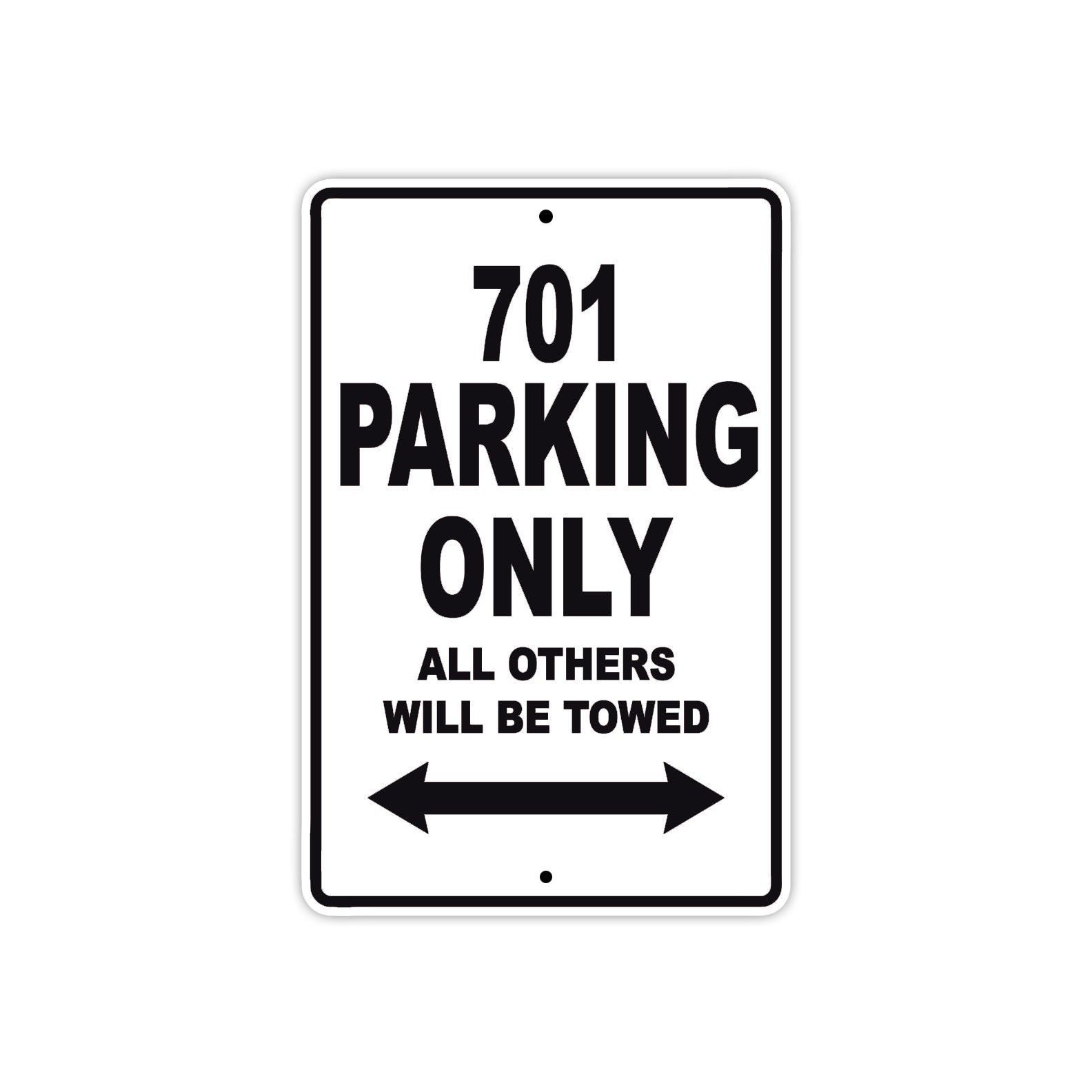 701 Motorcycle Bike Parking Only All Others Will Be Towed Metal Sign  