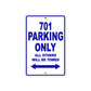 701 Motorcycle Bike Parking Only All Others Will Be Towed Metal Sign Plate
