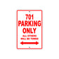 701 Motorcycle Bike Parking Only All Others Will Be Towed Sign