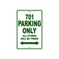 701 Motorcycle Bike Parking Only All Others Will Be Towed Sign Plate