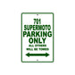 701 Supermoto Motorcycle Bike Parking Only All Others Will Be Towed Sign Plate