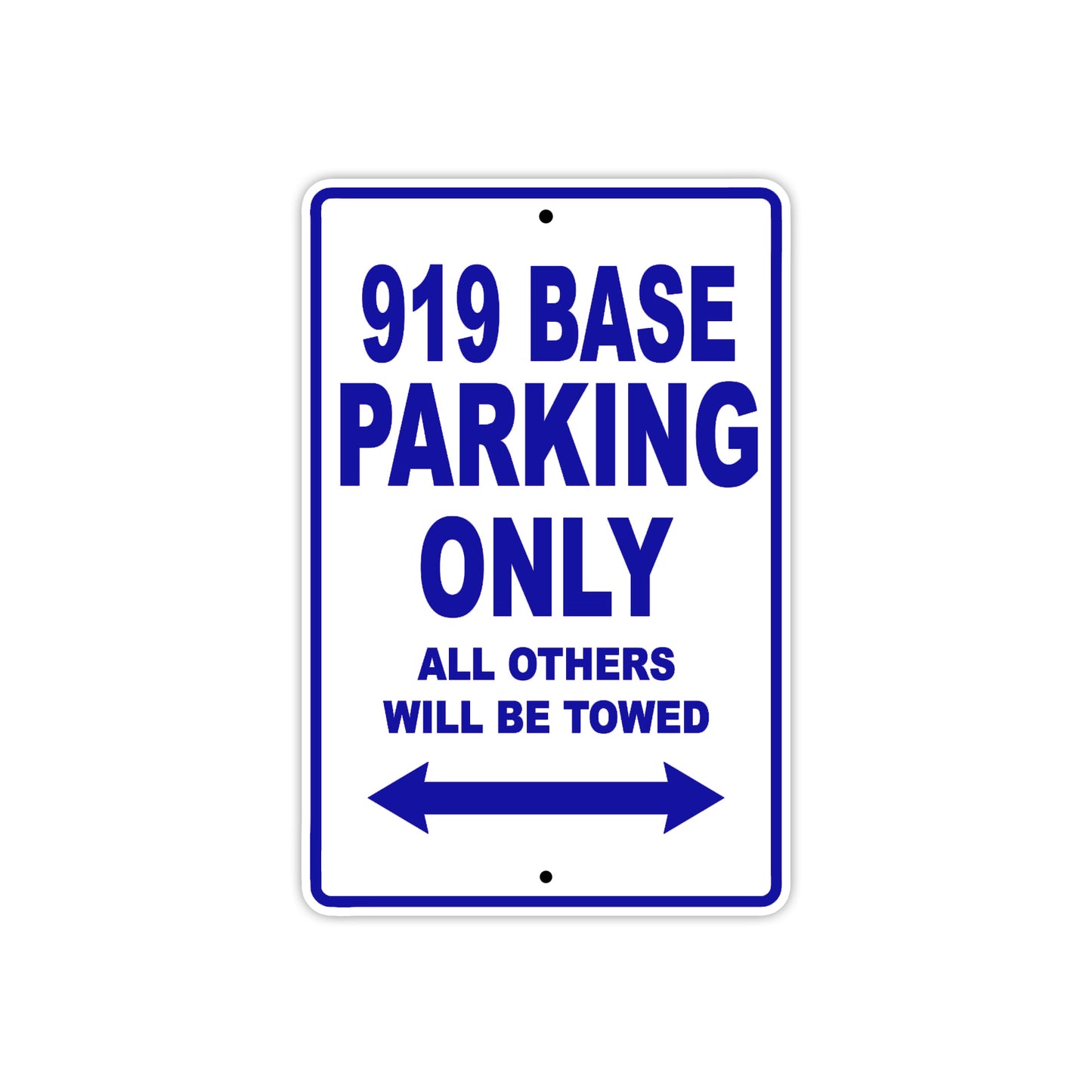 919 Base Motorbike Parking Only All Others Will Be Towed Metal Sign Plate
