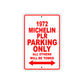 972 Michelin PLR Car Parking Only All Others Will Be Towed Sign