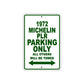972 Michelin PLR Car Parking Only All Others Will Be Towed Sign Plate